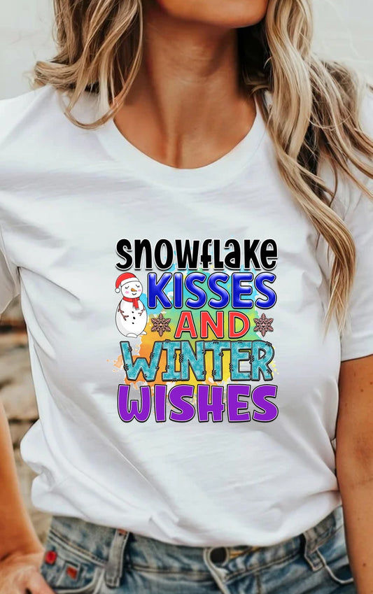 Snowflake Kisses And Winter Wishes T-Shirt