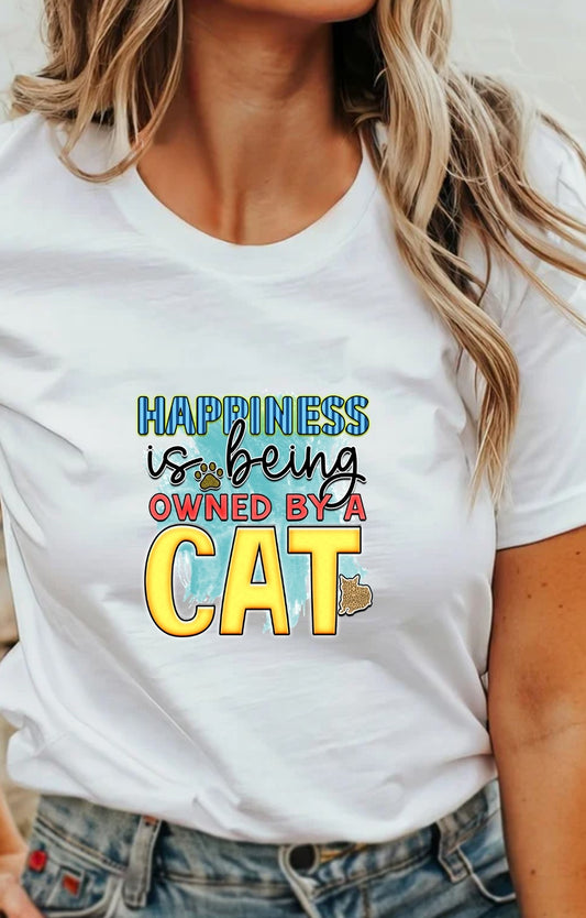 Happiness Is Being Owned By A Cat T-Shirt