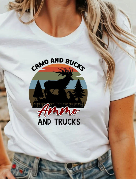 Camo And Bucks And Trucks T-Shirt