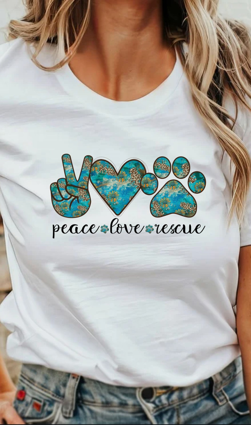 Peace Love Rescue T-Shirt